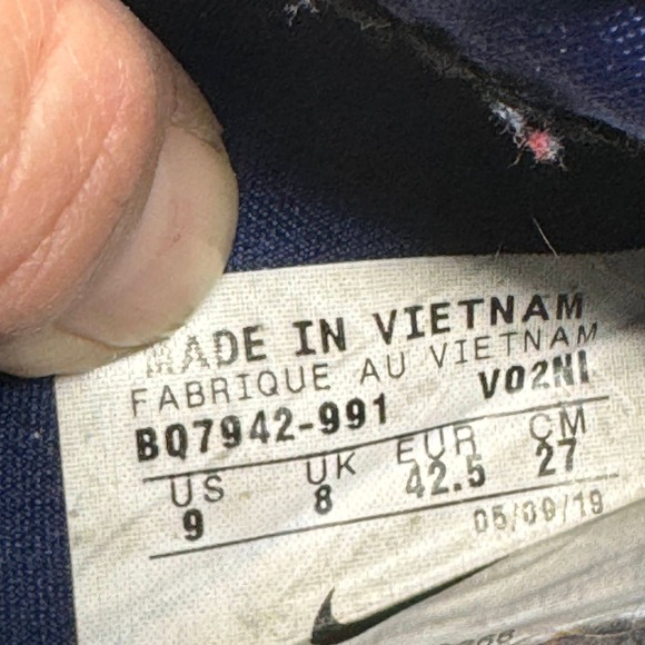 Nike SB Air Max Janoski 2 Navy Blue Seahawks Skateboarding Sneakers Men's Size 9 - Picture 9 of 9